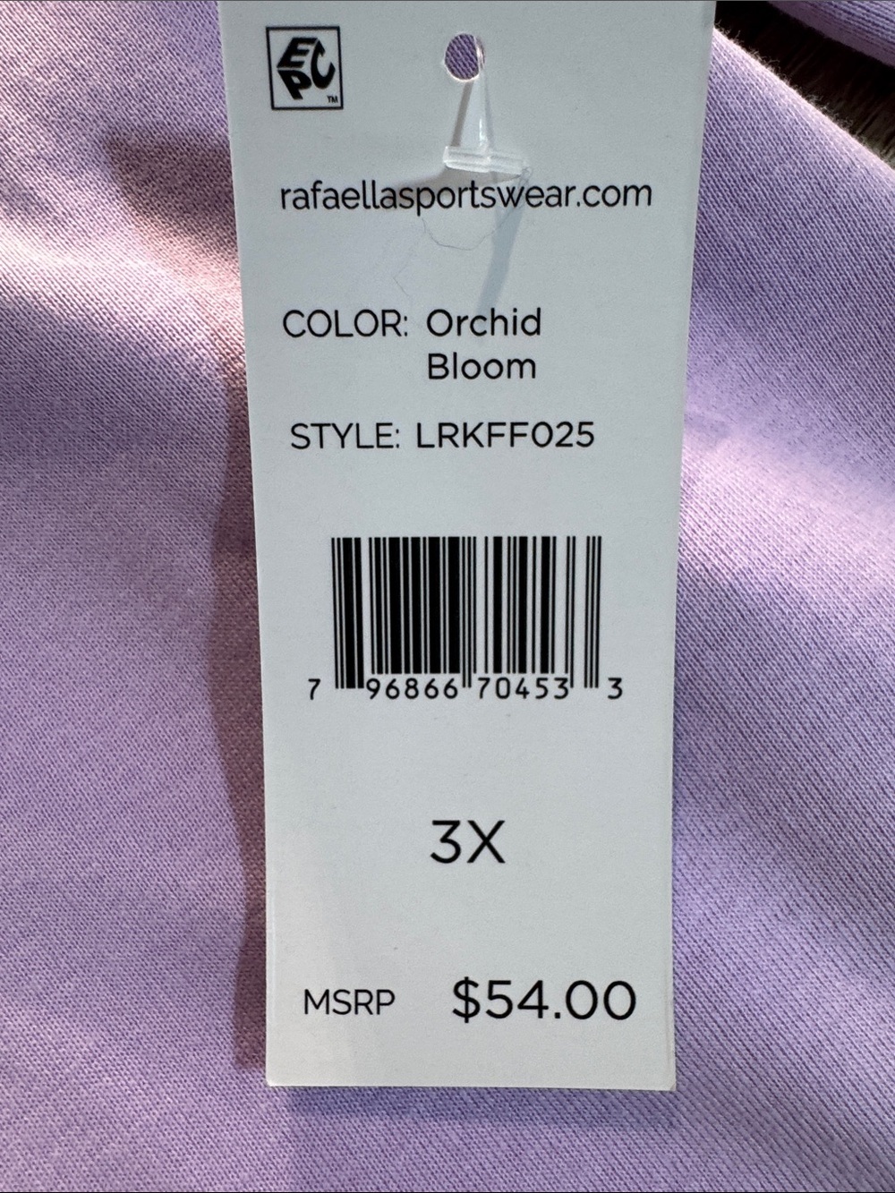 Rafaella Plus Size Embellished Crewneck Long-Sleeve Top - Lilac (Size 3X) - Picture 7 of 11